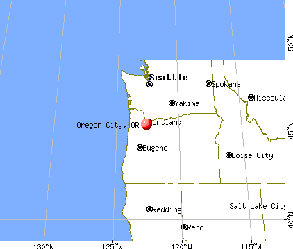 Oregon City, Oregon map