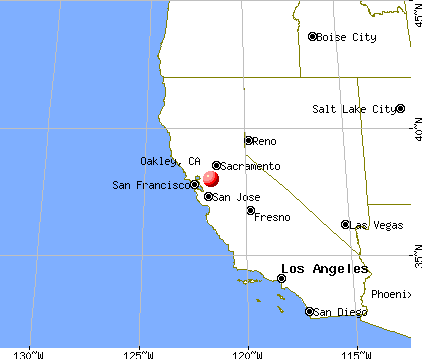 Oakley, California map