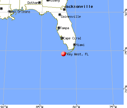 Key West, Florida map