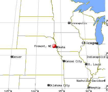 Fremont, Nebraska map