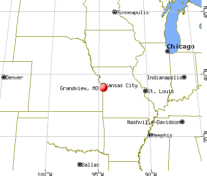 Grandview, Missouri map