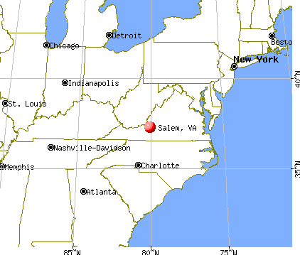 Salem, Virginia map