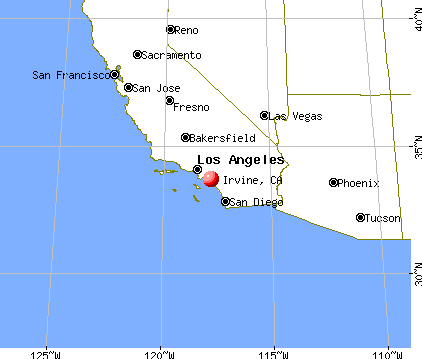 Irvine, California map