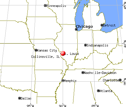 Collinsville, Illinois map