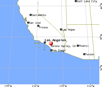 Moreno Valley, California map
