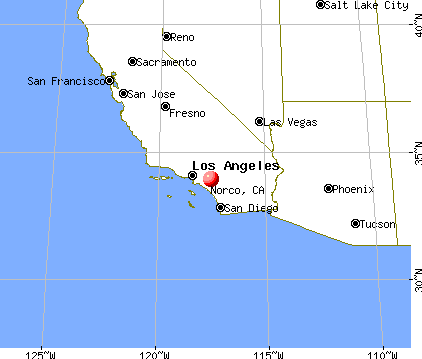 Norco, California map