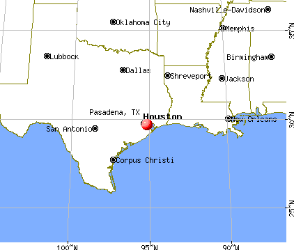 Pasadena, Texas map