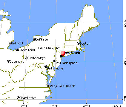 Harrison, New York map