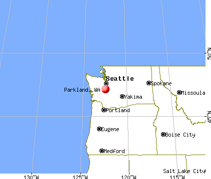 Parkland, Washington map