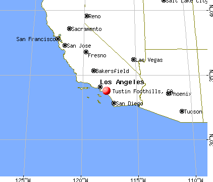Tustin Foothills, California map