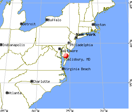 Salisbury, Maryland map
