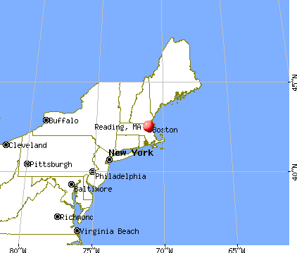 Reading, Massachusetts map