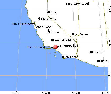 San Fernando, California map