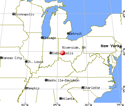 Riverside, Ohio map