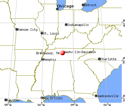 Brentwood, Tennessee map