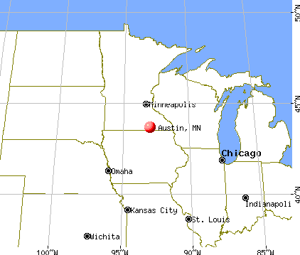 Austin, Minnesota map