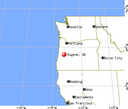 Eugene, Oregon map