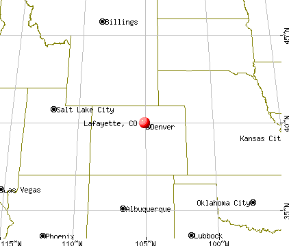 Lafayette, Colorado map