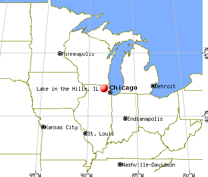 Lake in the Hills, Illinois map