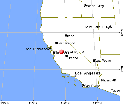 Atwater, California map