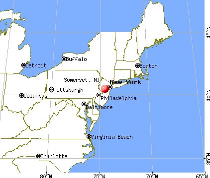 Somerset, New Jersey map