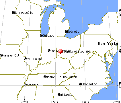 Centerville, Ohio map