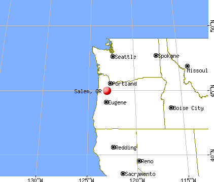 Salem, Oregon map
