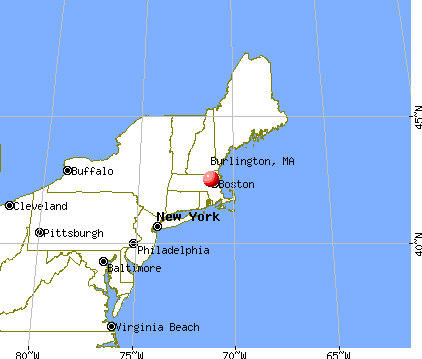 Burlington, Massachusetts map