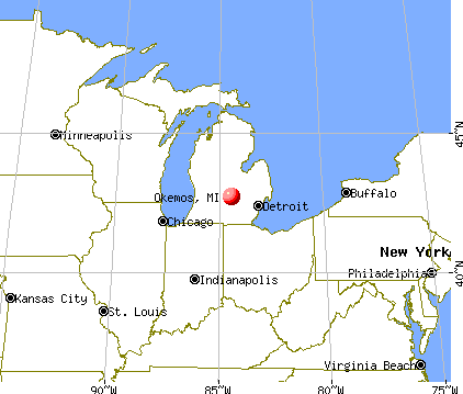 Okemos, Michigan map