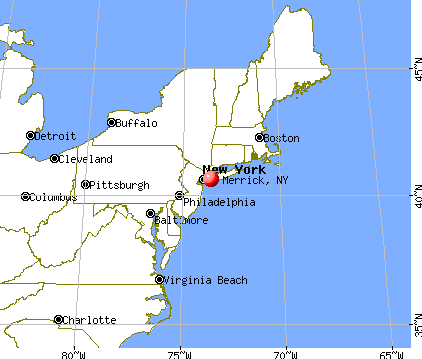 Merrick, New York map