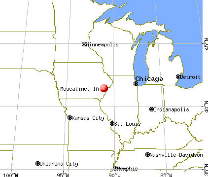 Muscatine, Iowa map