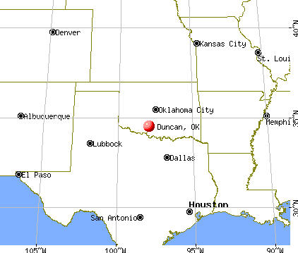 Duncan, Oklahoma map