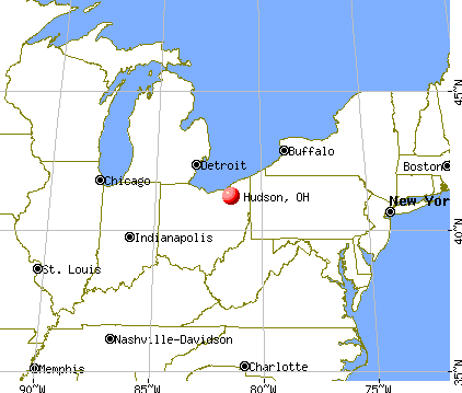 Hudson, Ohio map