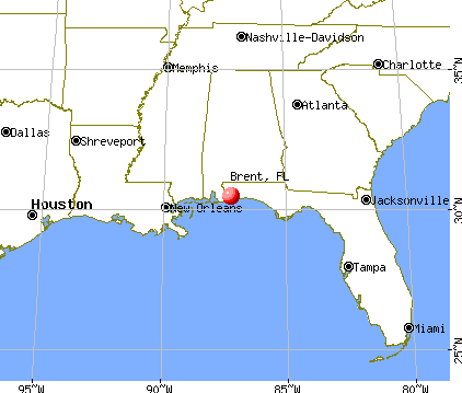 Brent, Florida map