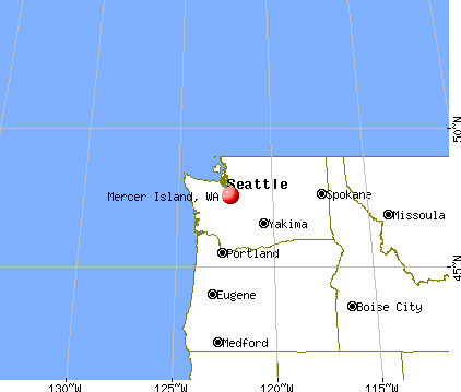 Mercer Island, Washington map