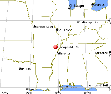 Paragould, Arkansas map