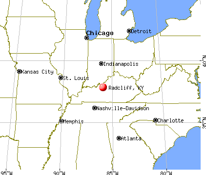 Radcliff, Kentucky map