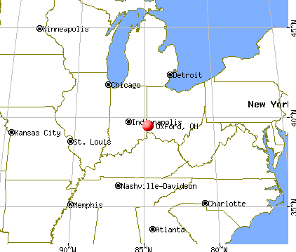 Oxford, Ohio map