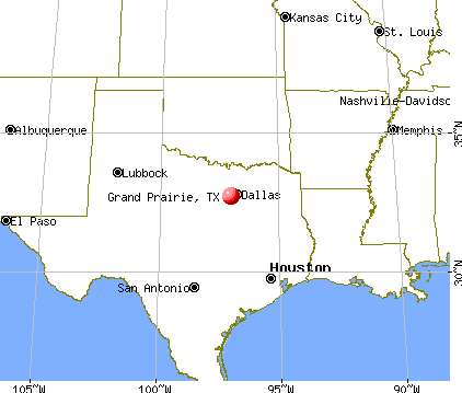 Grand Prairie, Texas map