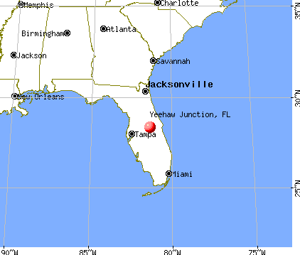 Yeehaw Junction, Florida map