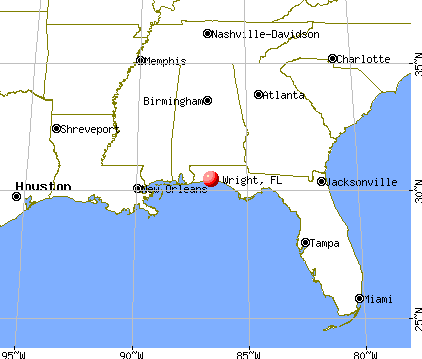 Wright, Florida map