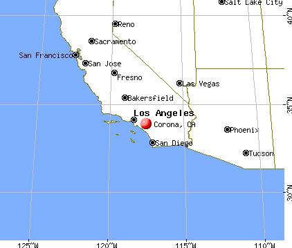 Corona, California map
