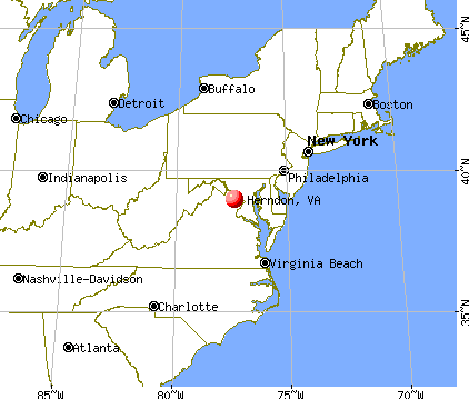 Herndon, Virginia map