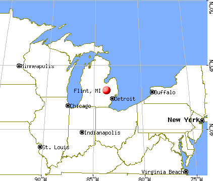 Flint, Michigan map