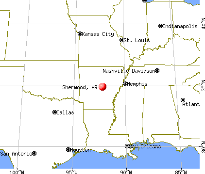 Sherwood, Arkansas map