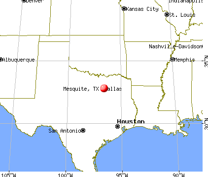 Mesquite, Texas map