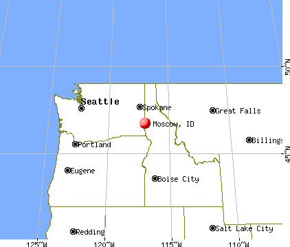 Moscow, Idaho map