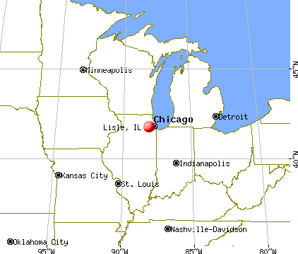 Lisle, Illinois map