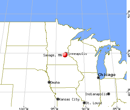 Savage, Minnesota map