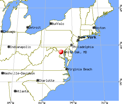 White Oak, Maryland map